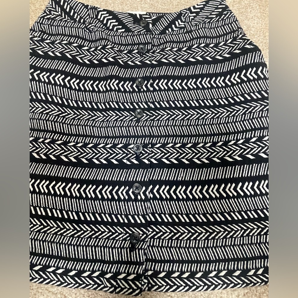 Maeve Anthropologie Fieldnotes black and white Tribal miniskirt size 2 - Picture 7 of 7